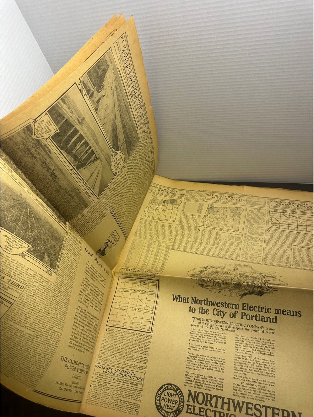 1925 Morning Oregonian New Year’s Edition Portland Oregon Newspaper - Picture 8 of 12